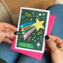 Mama I/We Love Your Shooting Star Card, thumbnail 1 of 3