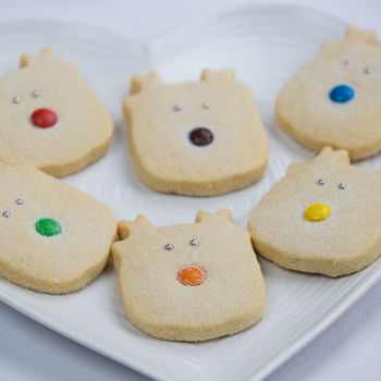 Christmas Four Reindeer Shortbread Stocking Fillers, 5 of 8
