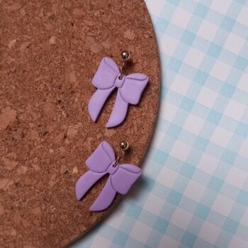 Polymer Clay Bow Earrings, 3 of 3
