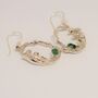 Emerald Sterling Silver Earrings, thumbnail 3 of 8