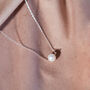 Sterling Silver Floating Pearl Necklace, thumbnail 2 of 11