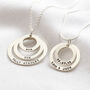 Personalised Sterling Silver Double Hoop Necklace, thumbnail 2 of 8
