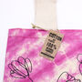 Pink Buddha Tye Dye Cotton Tote Bag, thumbnail 3 of 4