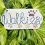 Paw Print Walkies Hanging Mosaic Sign Decoration, thumbnail 2 of 5