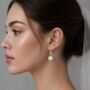 Freshwater Pearl Arrow Drop Earrings, thumbnail 2 of 11