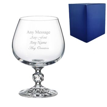 Personalised Claudia Crystalite Brandy Glass Box, 2 of 4