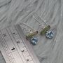 Green Tourmaline, Blue Topaz Earrings, thumbnail 2 of 6