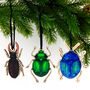 Green Beetle Wooden Hanging Decoration, thumbnail 2 of 5