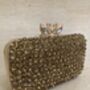 Gold Handcrafted Diamante Rectangular Clutch Purse, thumbnail 6 of 6