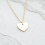Modern Script And Illustration Heart Necklace, thumbnail 1 of 12