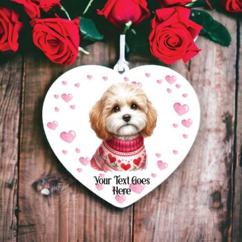 Personalised Cavachon Dog Love Decoration B, 2 of 2