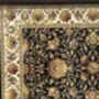 Wood Serving Tray With Handle, Black Floral India Print, thumbnail 4 of 7