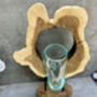 40cm Molten Glass Hanging Bowl On Teak Root Base, thumbnail 9 of 12