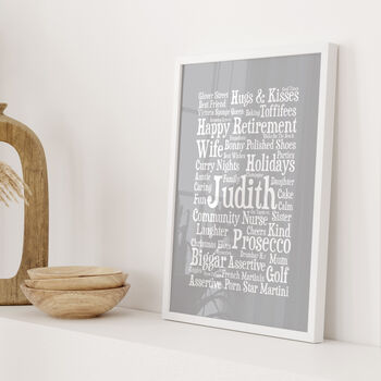 Personalised 50th Birthday Word Art Gift, 4 of 6