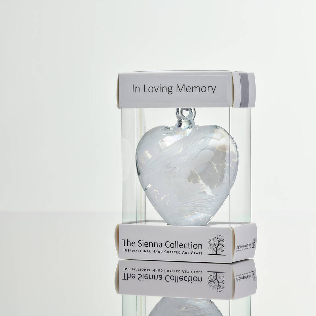 8cm Friendship Heart In Loving Memory White, 1 of 2