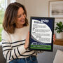 Personalised 40th Birthday Print 'Lifetime Of Support' Gift For Football Fan 50 Clubs Available, thumbnail 2 of 7