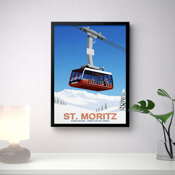 St. Moritz Ski Resort Poster, 3 of 6