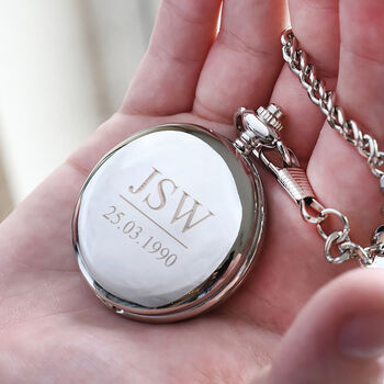 Personalised Message And Date Pocket Watch Rose Gold, 3 of 6