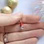 Sterling Silver Gonk Gnome Necklace With Hand Painted Detail, thumbnail 5 of 12