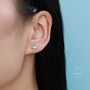 Manta Ray Fish Stud Earrings Sterling Silver, thumbnail 3 of 10