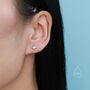Manta Ray Fish Stud Earrings Sterling Silver, thumbnail 3 of 11
