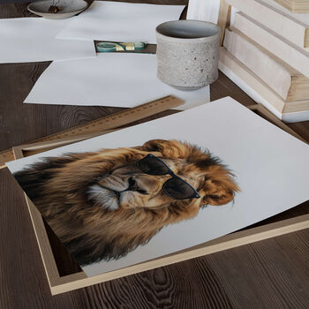 Lion In Sunglasses Print, 5 of 7