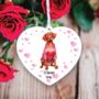 Personalised Vizsla Dog Love Decoration, thumbnail 1 of 2