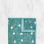 Wedding Handmade 100% Cotton Floral Print Tie In Teal, thumbnail 5 of 5