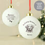 Personalised Memorial Dog Breed Bauble – Christmas Tree Decorations, thumbnail 1 of 6