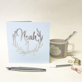 Personalised Papercut 1st Birthday Card, 3 of 11