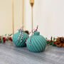 Red Christmas Candle With Christmas Tree Bauble Design, thumbnail 10 of 11