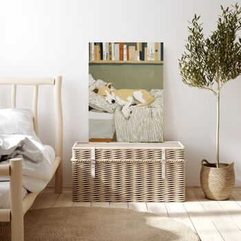 Sleeping Dog Portrait Art Print, 3 of 4
