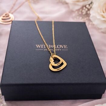 Personalised Layered Heart Name Necklace, 5 of 8