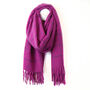 Pink Super Soft Check Scarf, thumbnail 1 of 3