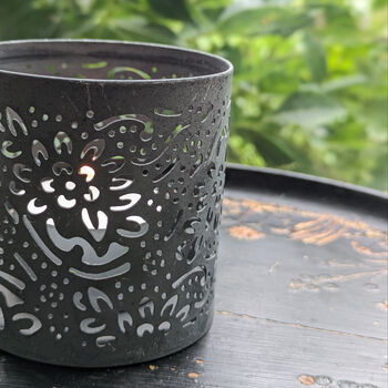 Flower Zinc Tea Light Votive | Thank You Teacher Gift Set, 5 of 6