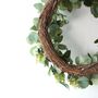Faux Eucalyptus And Rose Leaf Door Wreath, thumbnail 4 of 6