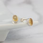 Citrine And Silver Stud Earrings, thumbnail 2 of 9