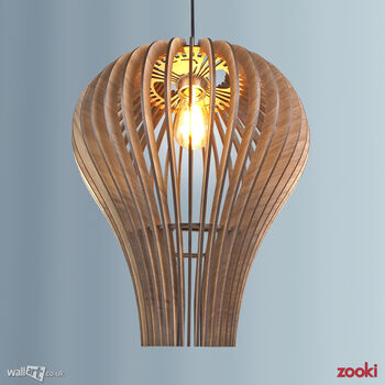 Zooki 14 'Mani' Wooden Pendant Light, 2 of 9