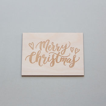 Merry Christmas Wooden Card, 2 of 4