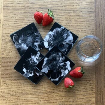 Sold Black White Artwork Coasters | Set Of Two/Four/Six, 5 of 10