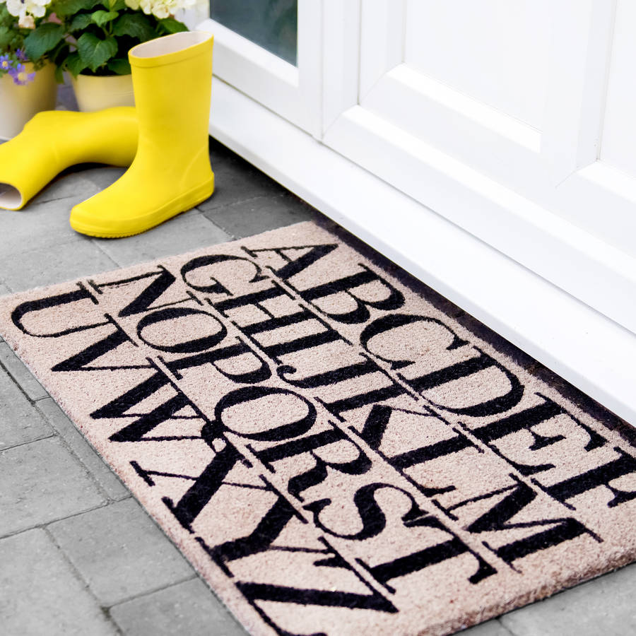 Alphabet Door Mat By The Letteroom