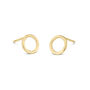 Gold Halo Stud Earrings, thumbnail 1 of 3