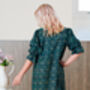 Yasmin Silk Print Embroidered Dress 11, thumbnail 2 of 3