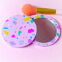 Pink Terrazzo Pocket Mirror With Pouch, thumbnail 5 of 7