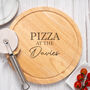Personalised Family Large Round Pizza Wooden Board, thumbnail 2 of 2