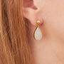 Moonstone Teardrop With Gold Plated Stud Earrings, thumbnail 4 of 12