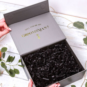 Personalised Best Man Groomsman Proposal Gift Box, 5 of 6