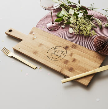 Personalised Couples Chopping/Cheese Board, 6 of 6