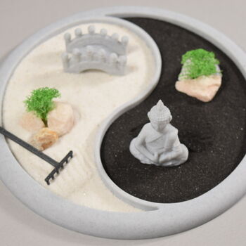 Yin And Yang Japanese Zen Garden Full Kit With Decor Meditation, 4 of 11