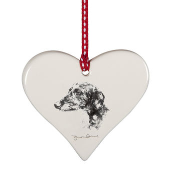 Best Friend Hanging Dog Heart Decoration, 2 of 3